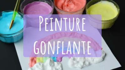 peinture gonflante, atelier,sensoriel, enfant