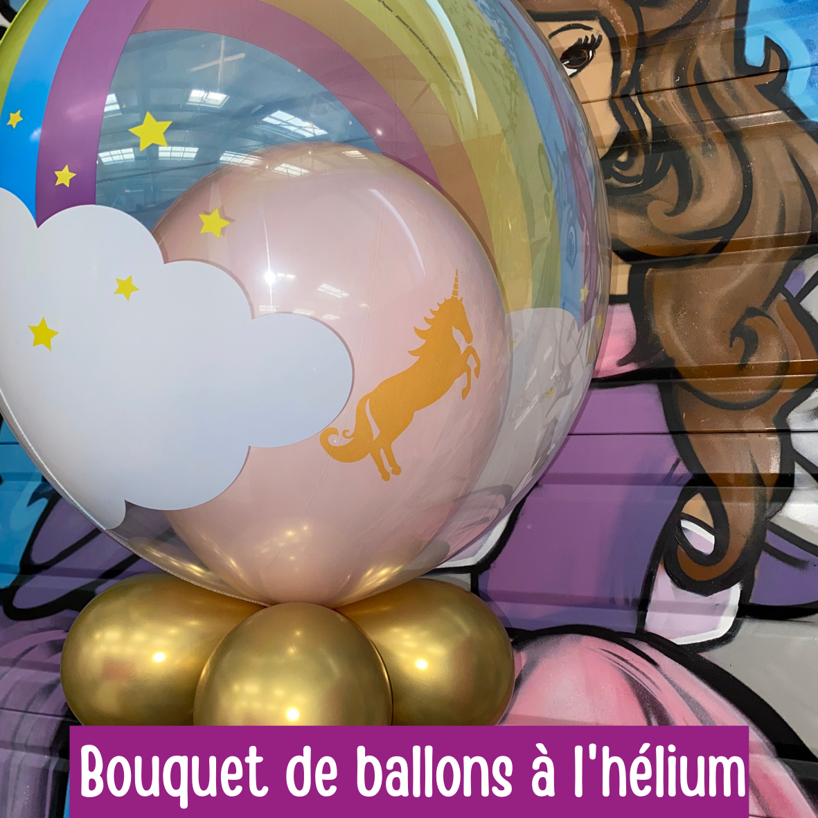 Bouquet de ballons Licorne